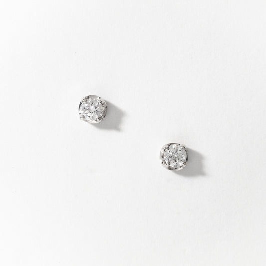 Lab Grown Diamond Stud Earrings in 14K White Gold (0.30 ct tw)