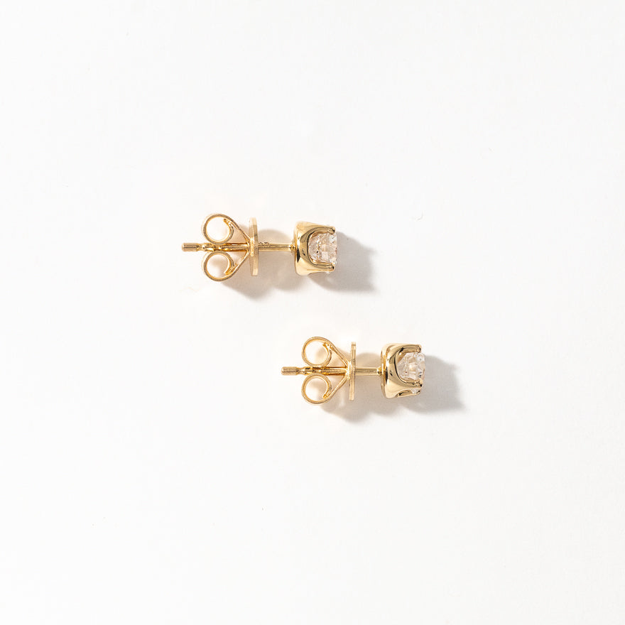 Lab Grown Diamond Stud Earrings in 14K Yellow Gold (0.75 ct tw)