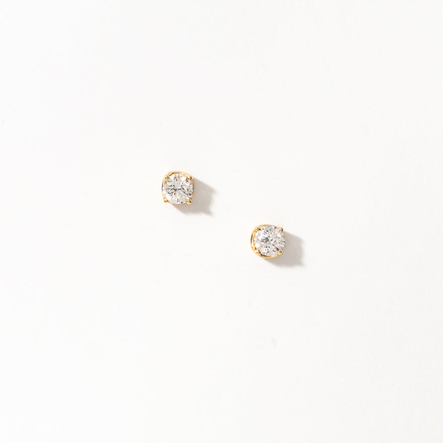 Lab Grown Diamond Stud Earrings in 14K Yellow Gold (0.50 ct tw)