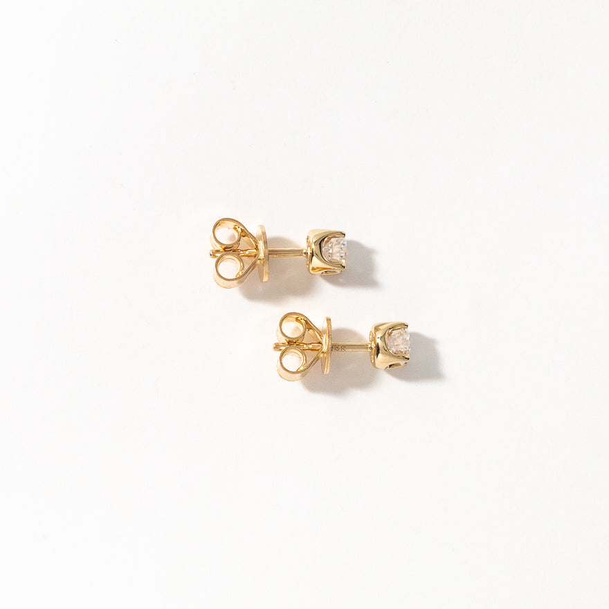 Lab Grown Diamond Stud Earrings in 14K Yellow Gold (0.50 ct tw)