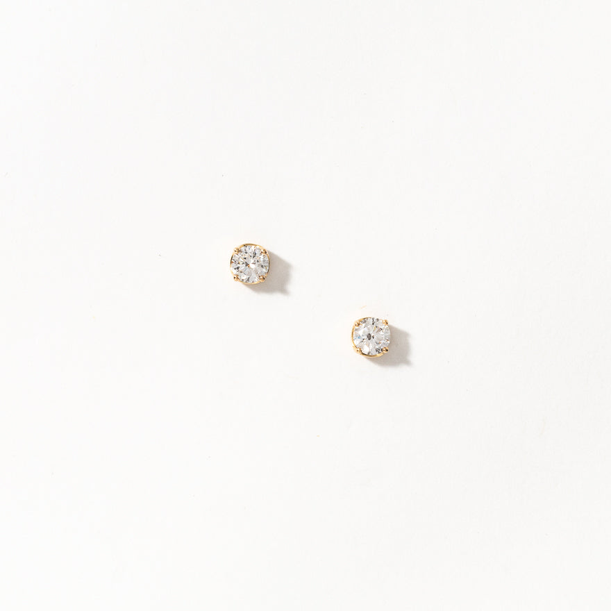 Lab Grown Diamond Stud Earrings in 14K Yellow Gold (0.30 ct tw)