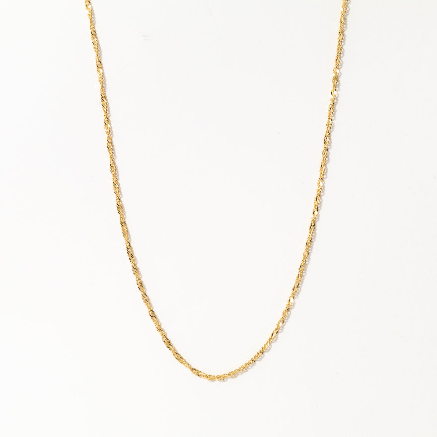 10K Yellow Gold 1.00mm Singapore Chain (18")