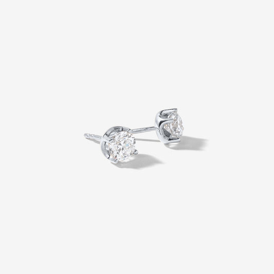 Lab Grown Diamond Stud Earrings in 14K White Gold (1.00 ct tw)