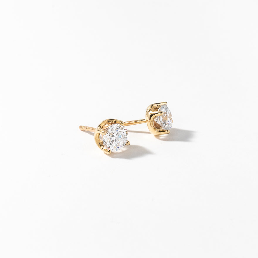 Lab Grown Diamond Stud Earrings in 14K Yellow Gold (1.00 ct tw)