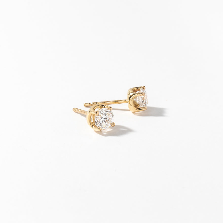 Lab Grown Diamond Stud Earrings in 14K Yellow Gold (0.75 ct tw)