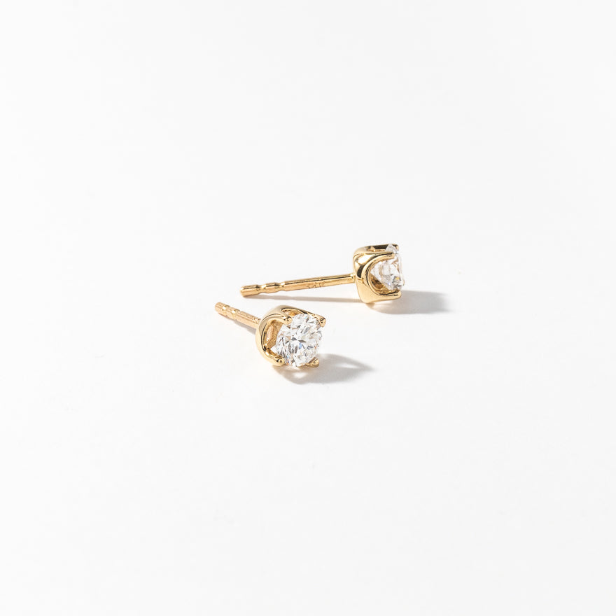 Lab Grown Diamond Stud Earrings in 14K Yellow Gold (0.50 ct tw)