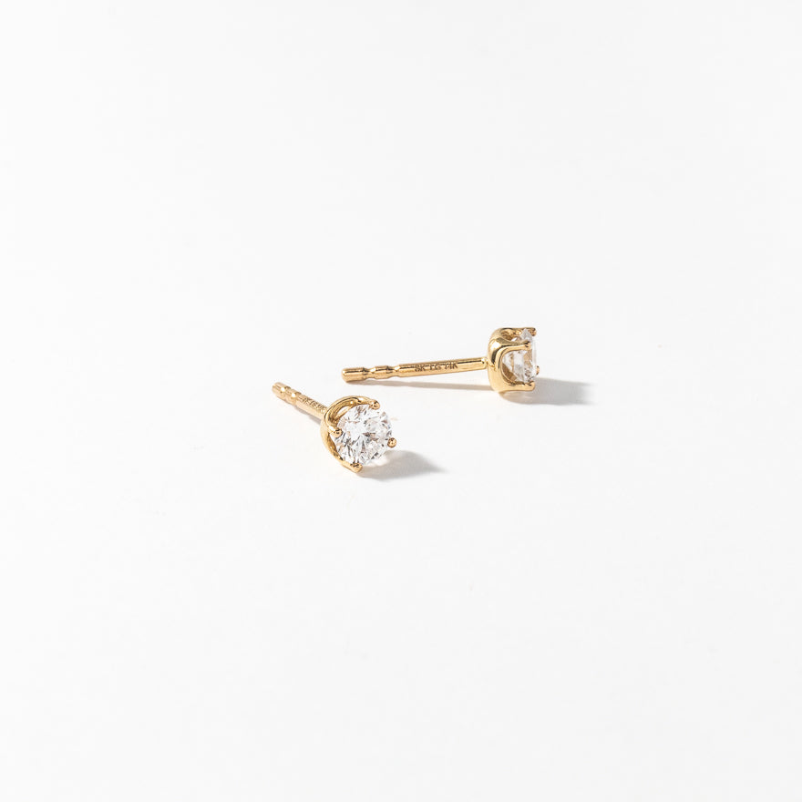 Lab Grown Diamond Stud Earrings in 14K Yellow Gold (0.30 ct tw)