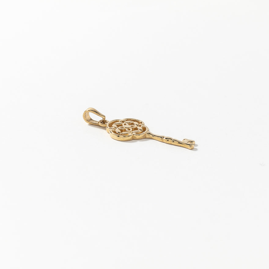 Key Pendant in 10K Yellow Gold