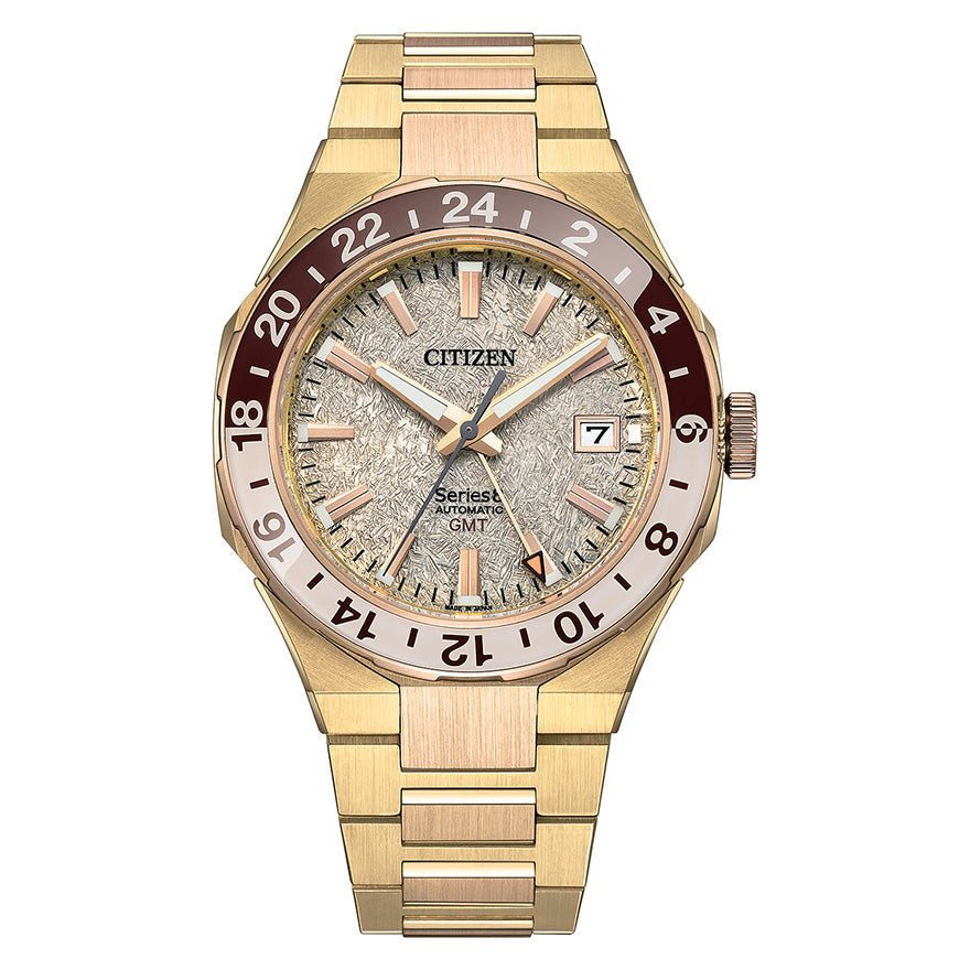 Citizen Series8 GMT Gold-Tone Dial Automatic Watch Limited Edition | N