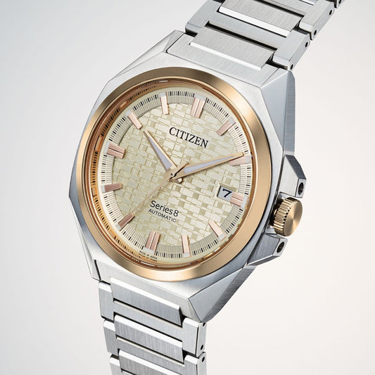 Citizen Series8 831 Champagne Dial Stainless Steel Bracelet Automatic Watch | NB6059-57P