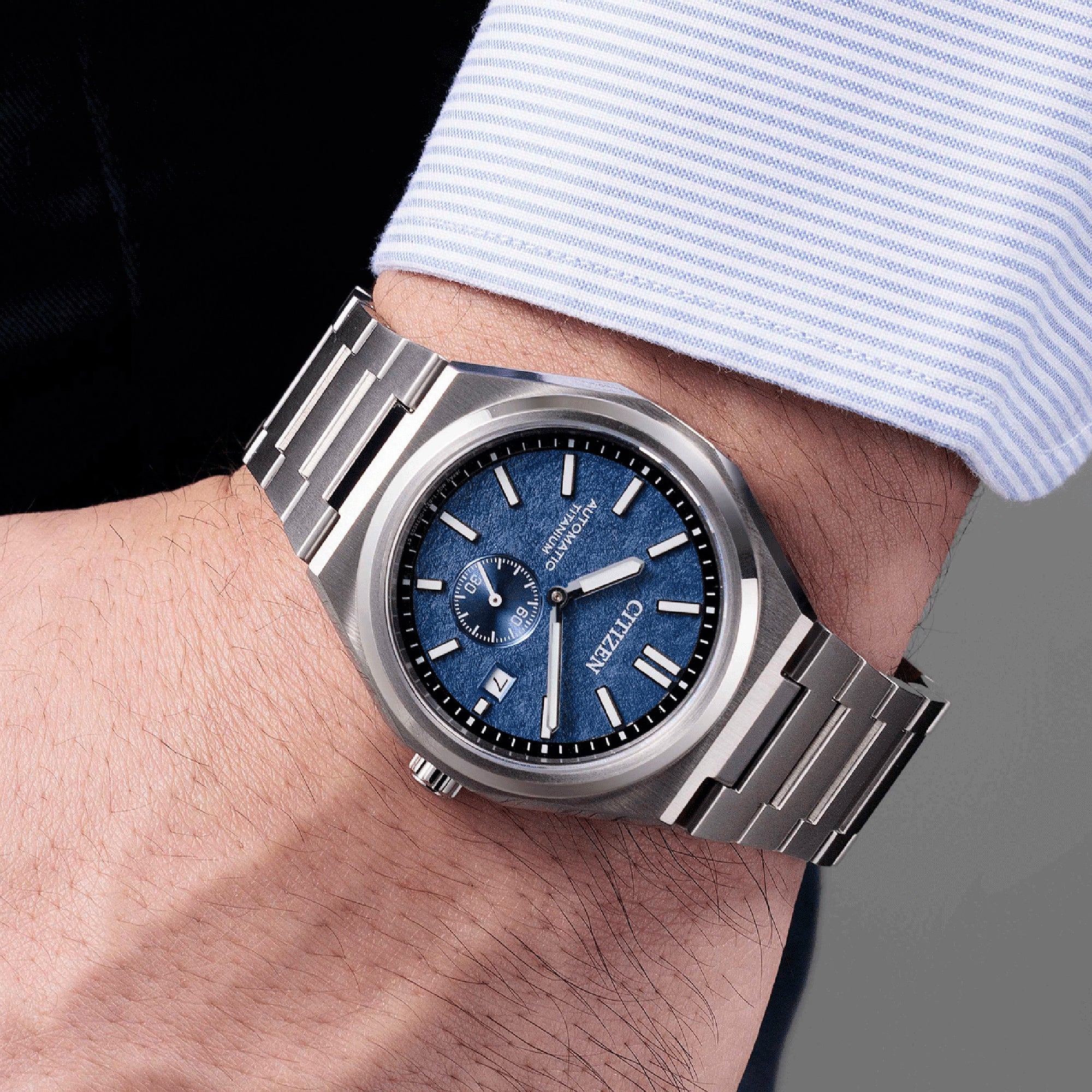 Citizen Automatic Titanium Zenshin Mechanical Men's Blue Dial Watch |