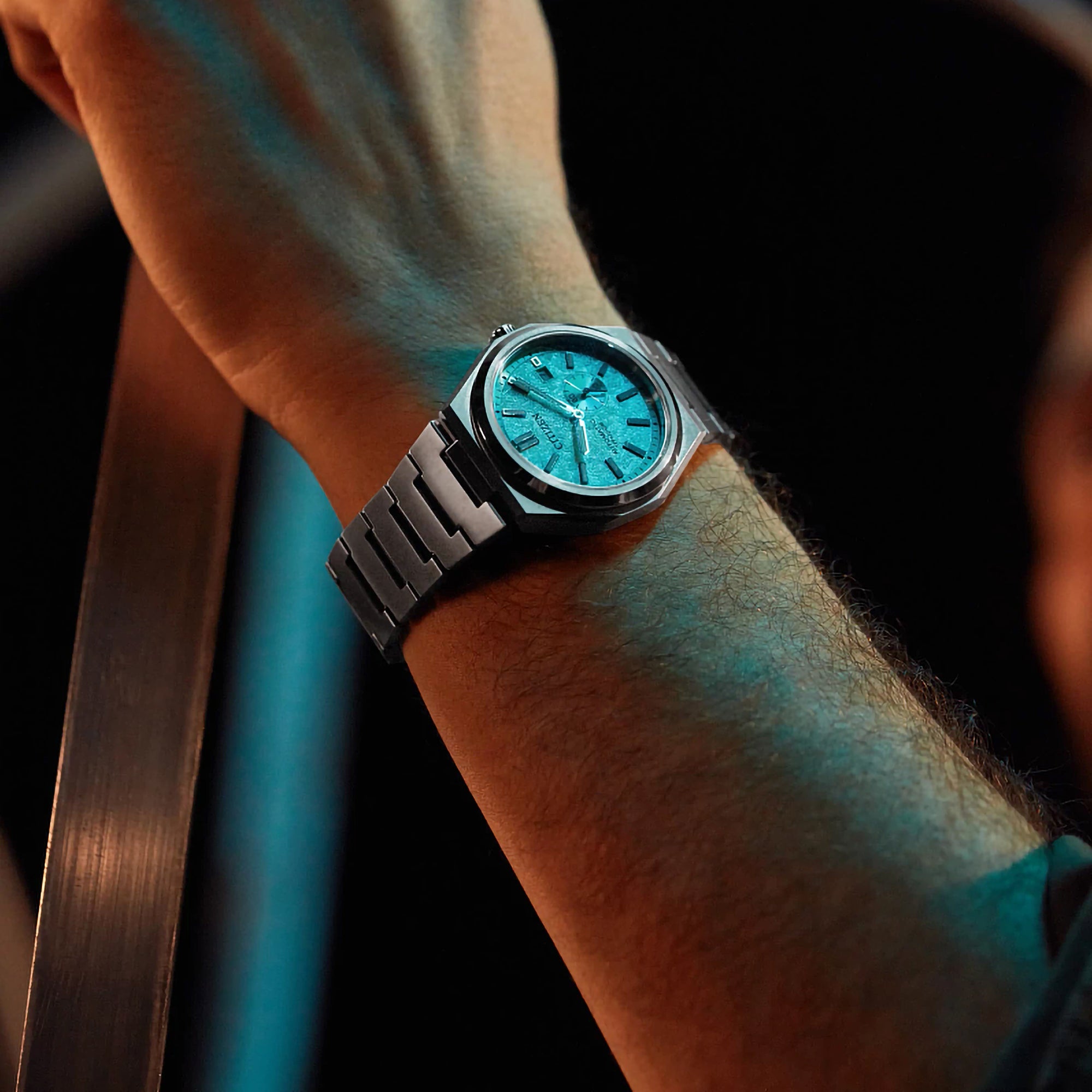 Citizen Automatic Titanium Zenshin Mechanical Men's Light Blue