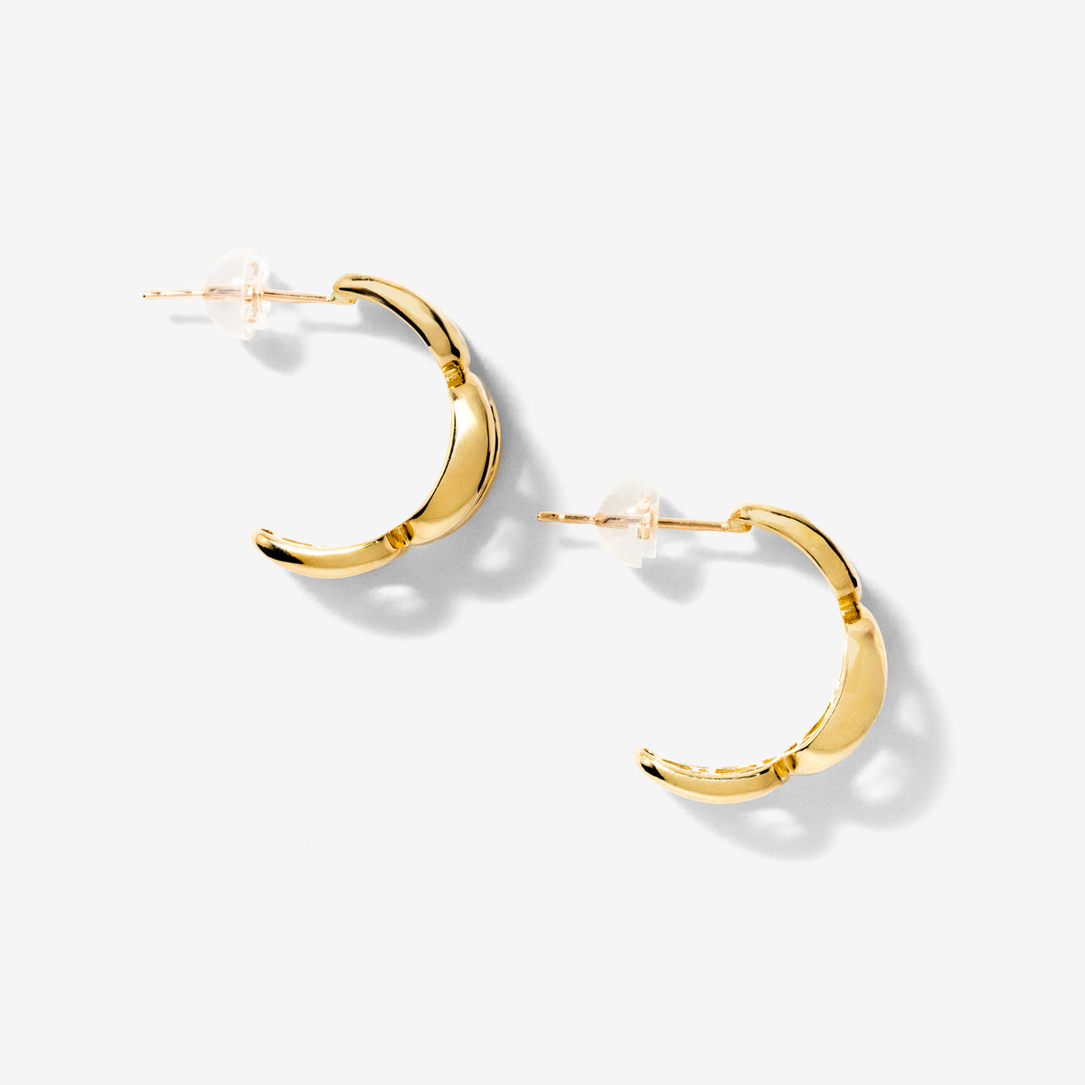 Marine Link Hook Earrings in 10K Yellow Gold