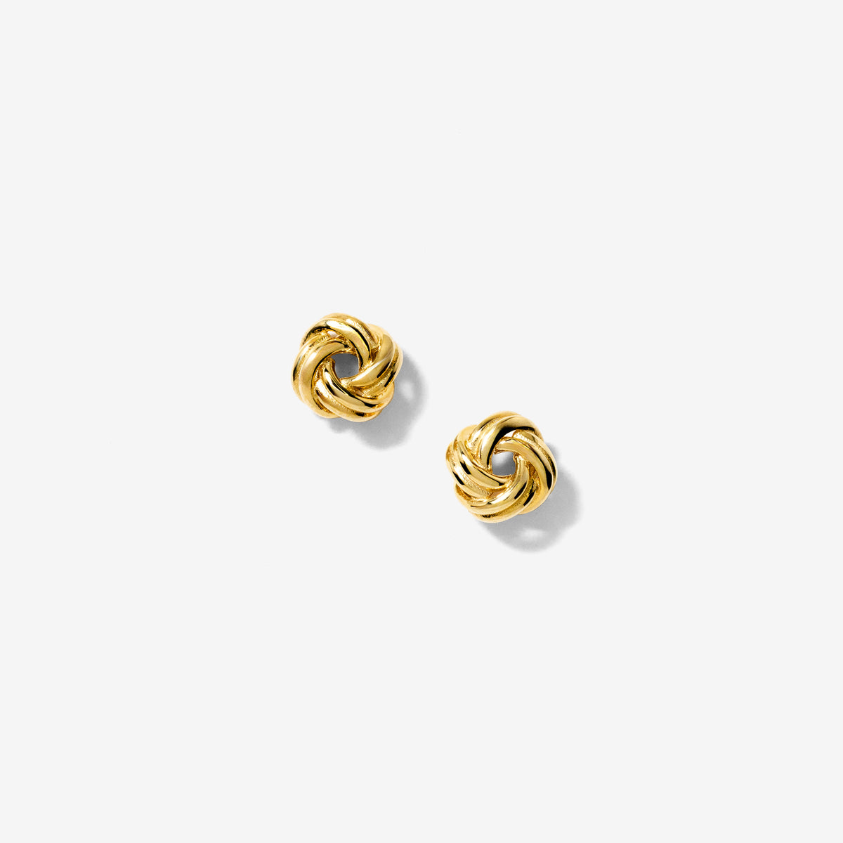 Love Knot Stud Earrings in 10K Yellow Gold