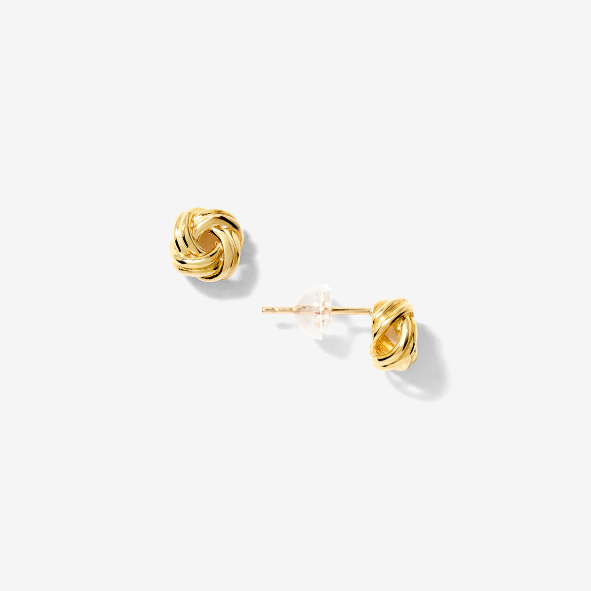 Love Knot Stud Earrings in 10K Yellow Gold