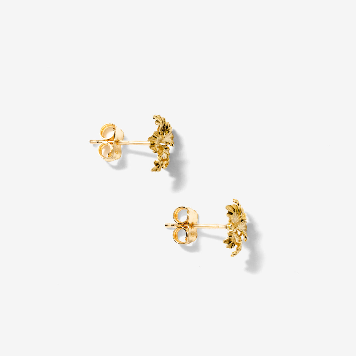 Hawaiian Flower Stud In 10K Yellow Gold