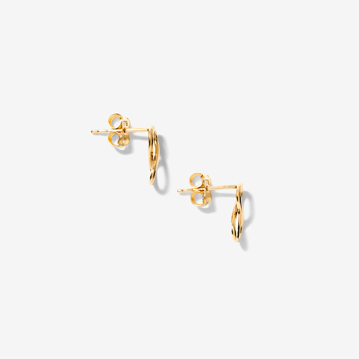Infinity Stud Earrings in 10K Yellow Gold