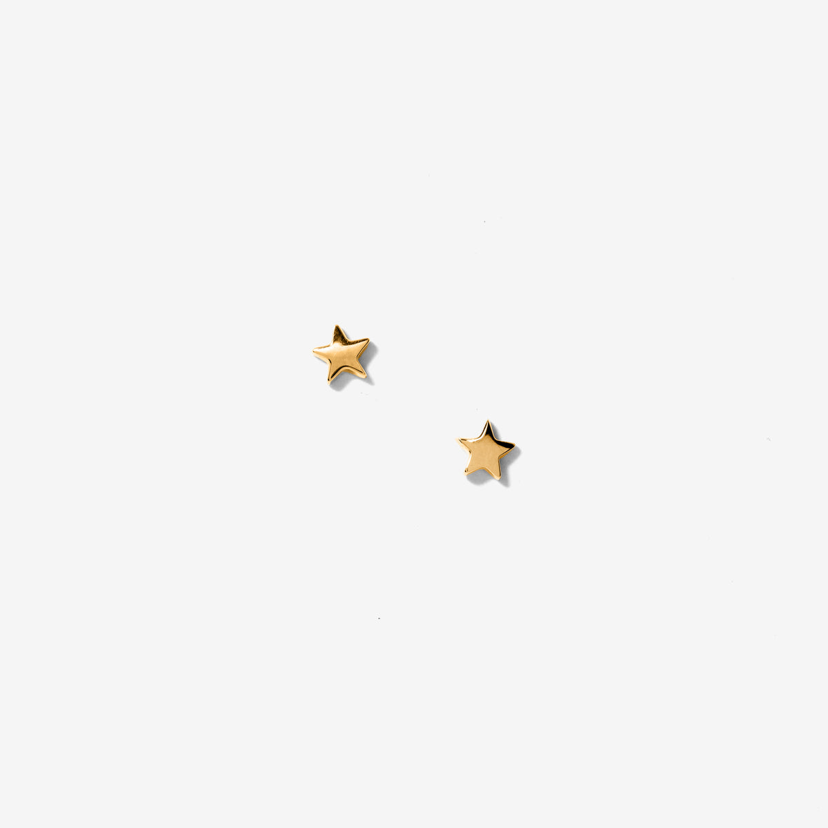 Mini Star Stud Earrings in 10K Yellow Gold