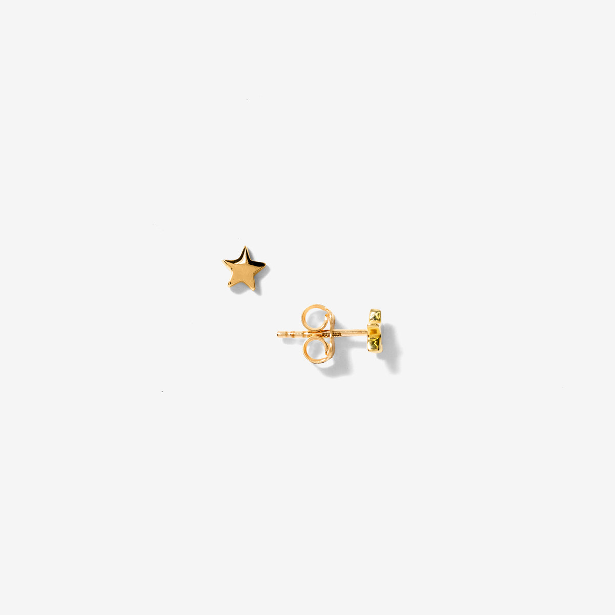 Mini Star Stud Earrings in 10K Yellow Gold