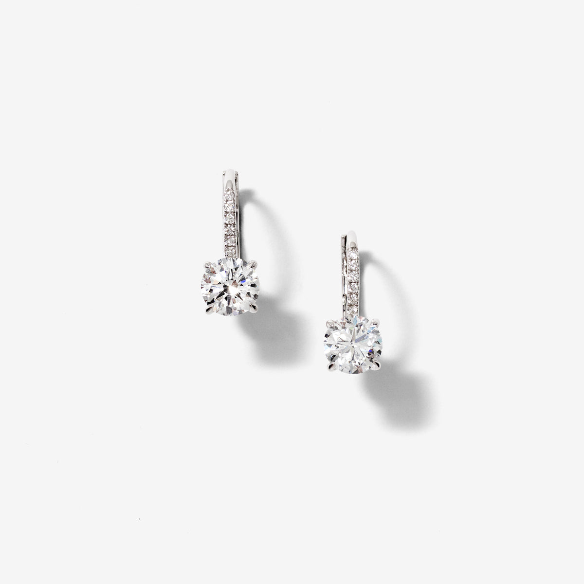 Lab Grown Diamond Earrings in 14K White Gold (2.25 ct tw)