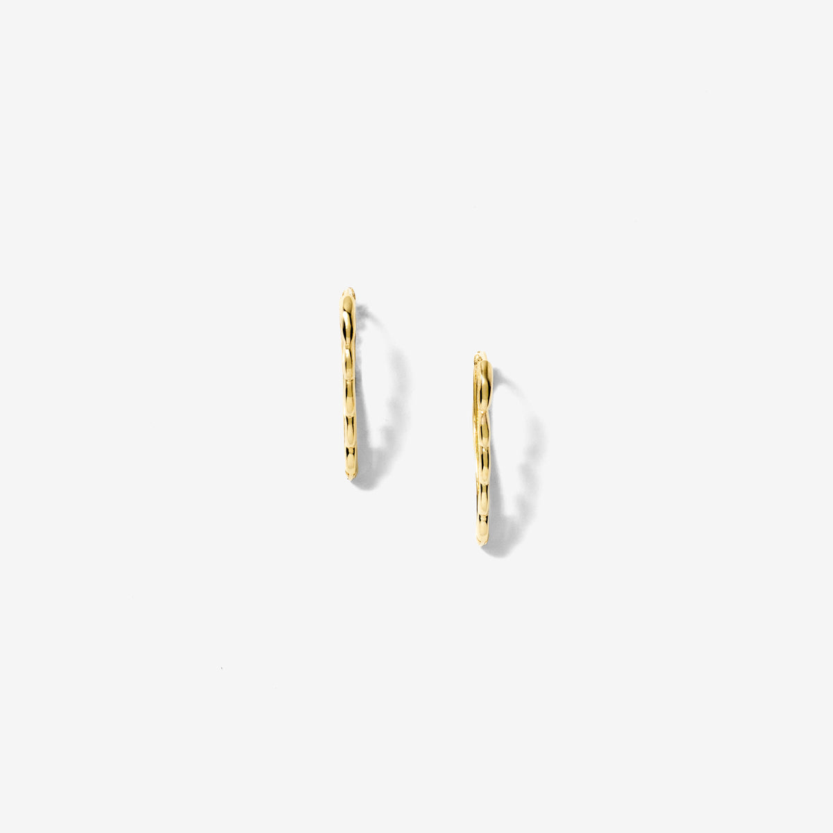 Open Wing Hoop Earrings in 10K Yellow Gold