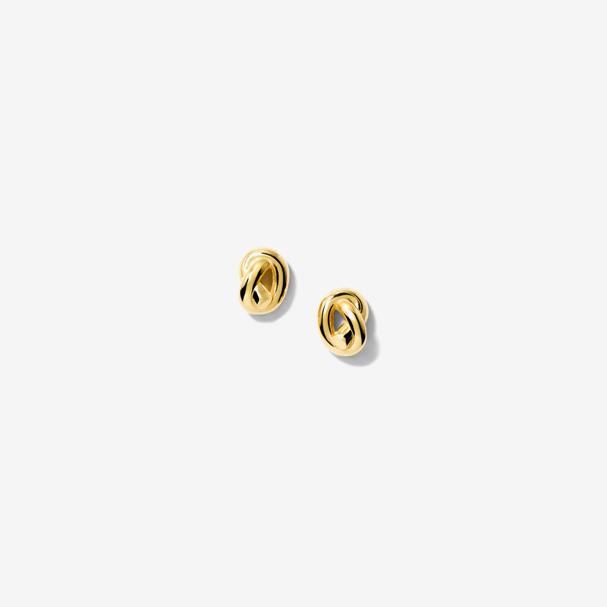 Knot Stud Earrings in 10K Yellow Gold