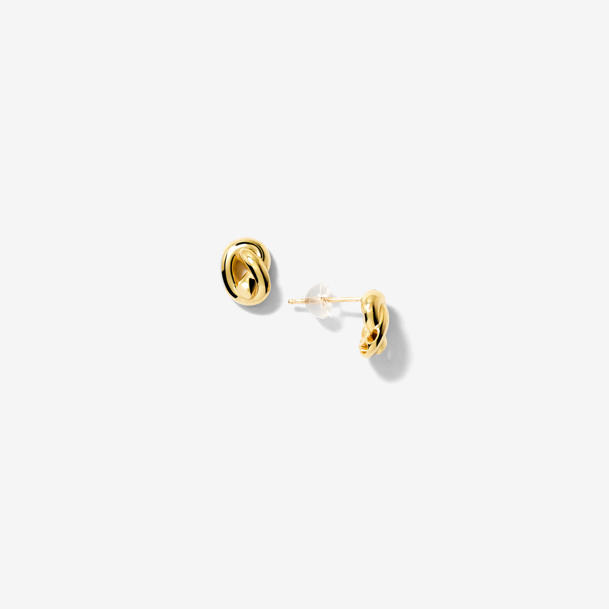 Knot Stud Earrings in 10K Yellow Gold