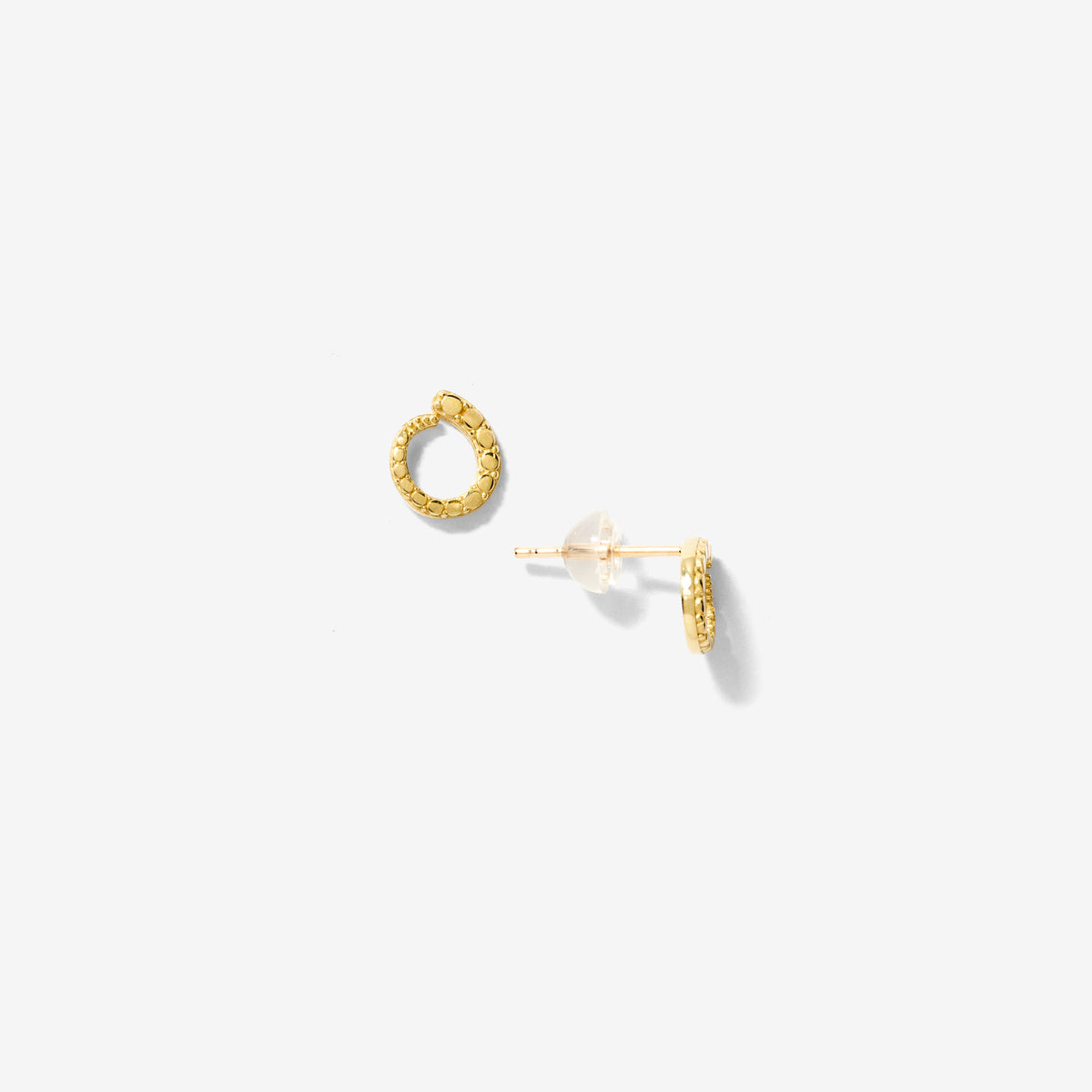 Swirl Stud Earrings in 10K Yellow Gold
