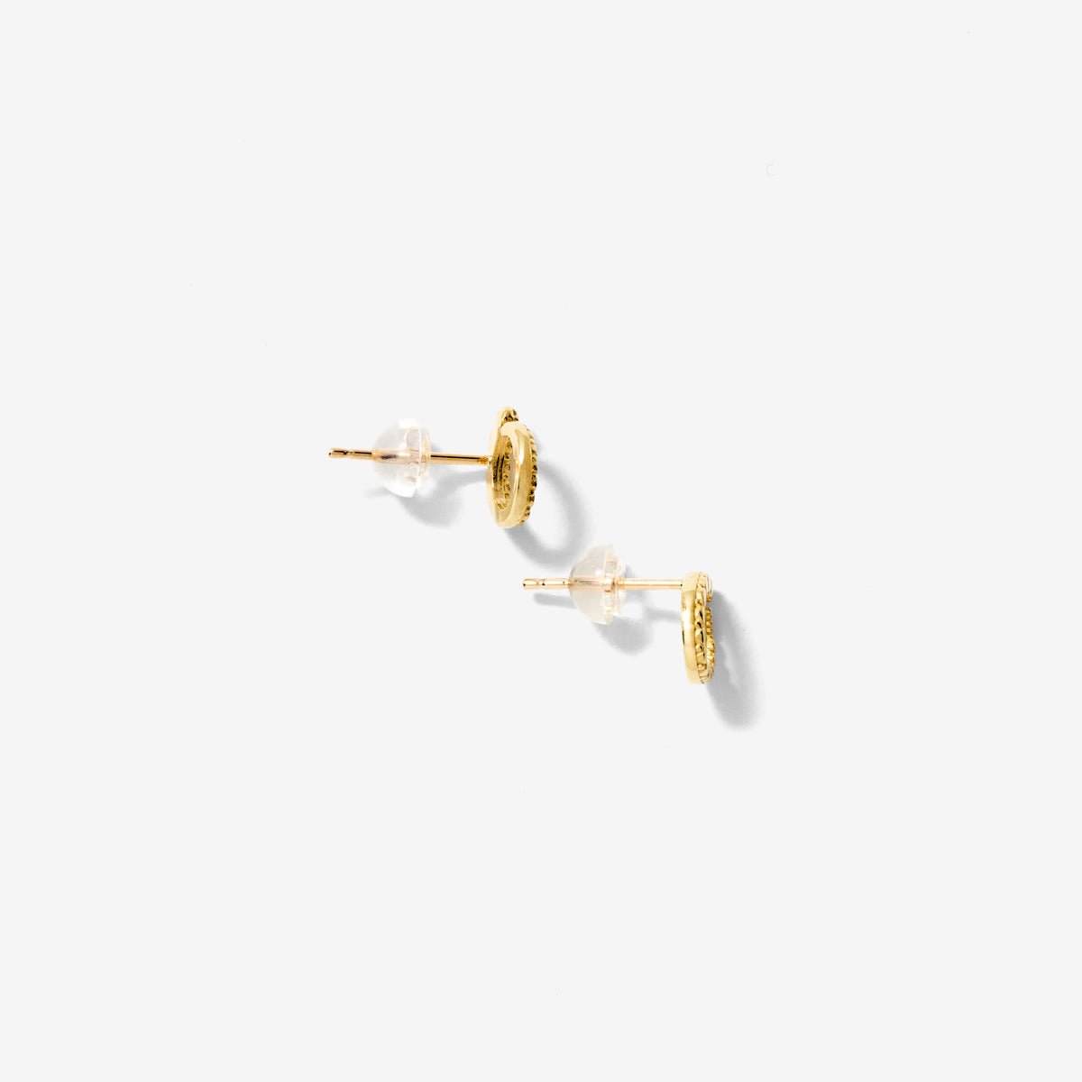 Swirl Stud Earrings in 10K Yellow Gold