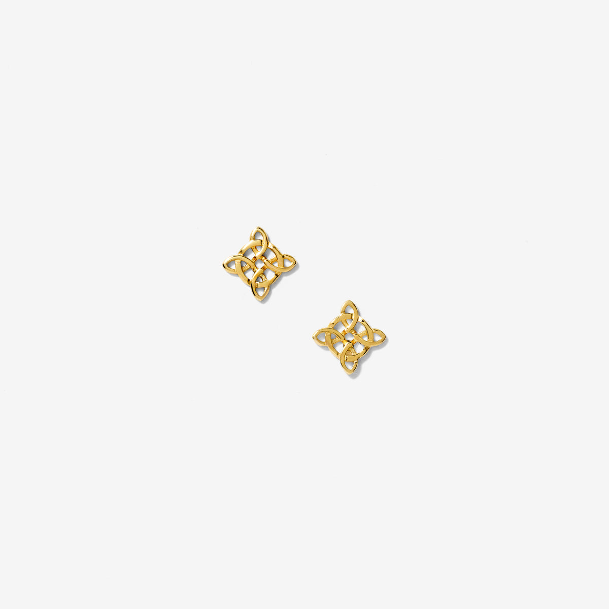 Celtic Stud Earrings in 10K Yellow Gold