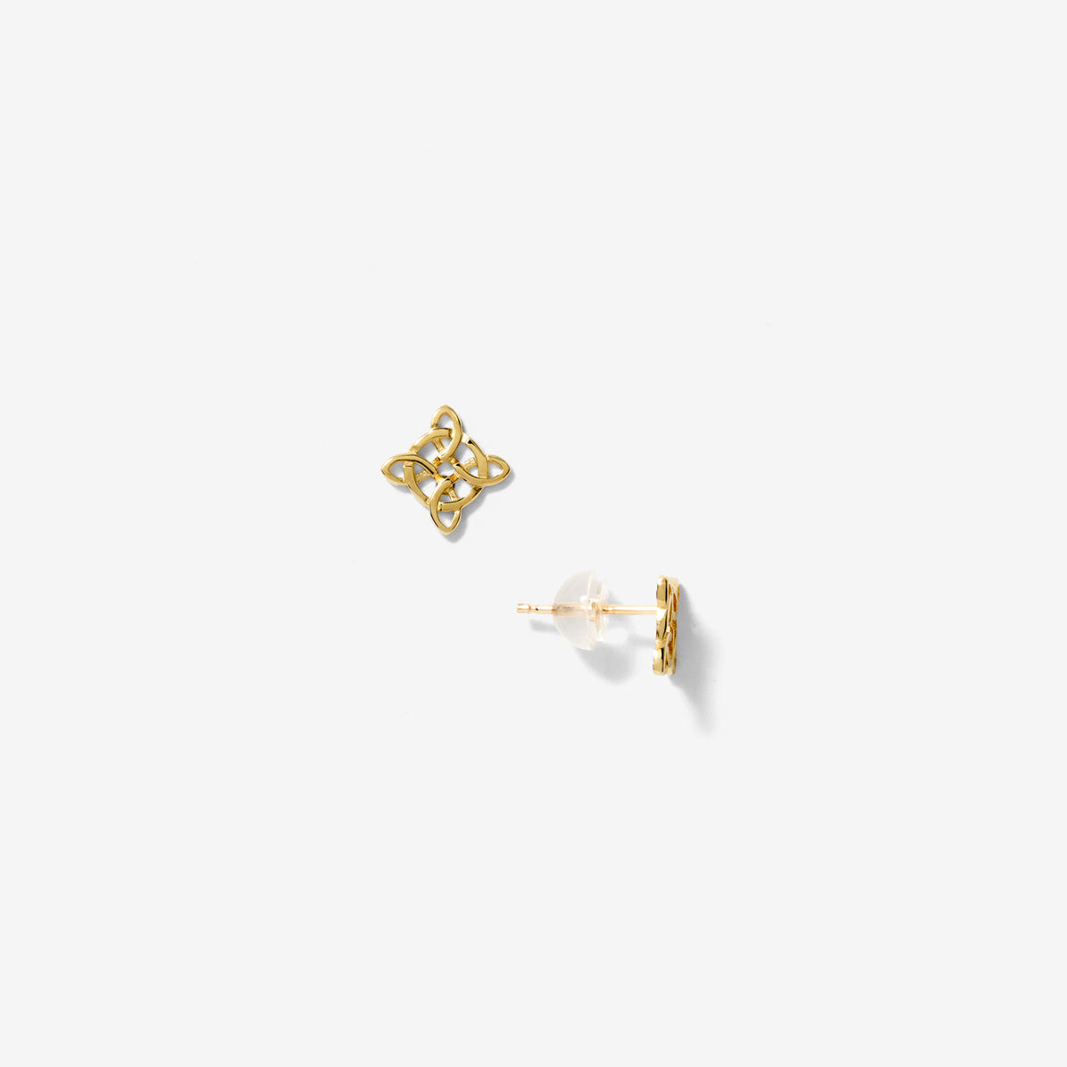 Celtic Stud Earrings in 10K Yellow Gold