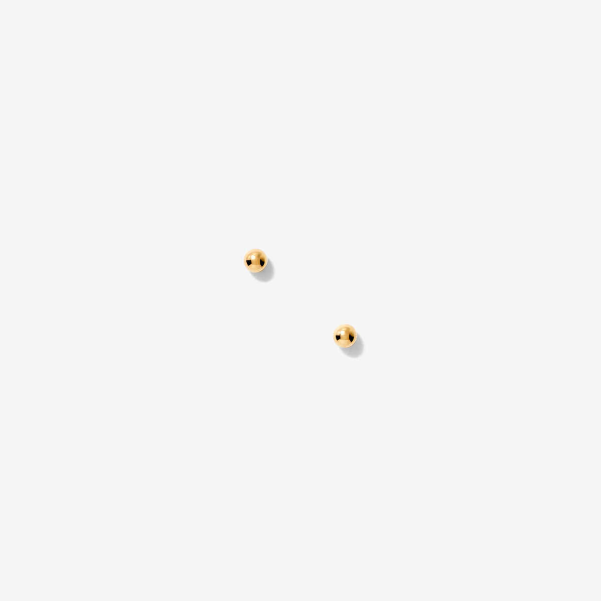 3mm Ball Stud Earrings in 10K Yellow Gold