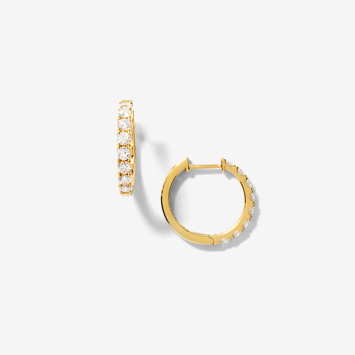 Lab Grown Diamond Hoop Earrings in 10K Yellow Gold (1.00 ct tw)