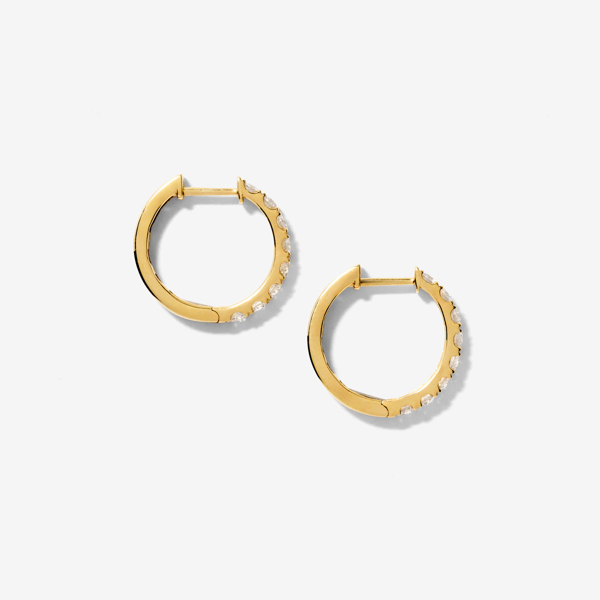 Lab Grown Diamond Hoop Earrings in 10K Yellow Gold (1.00 ct tw)