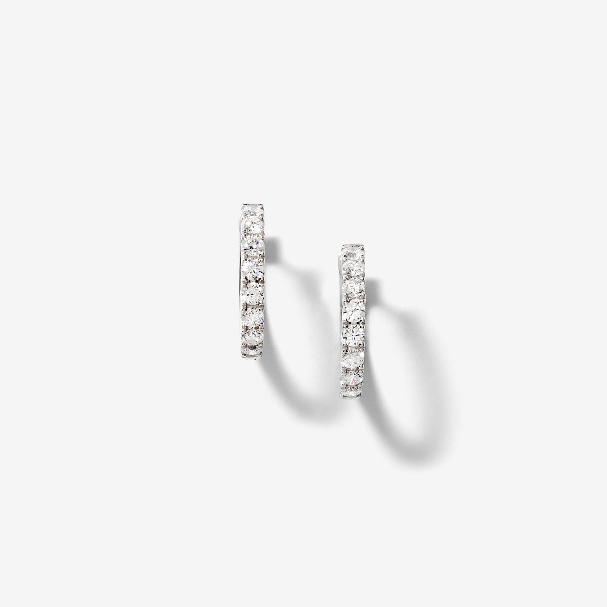 Lab Grown Diamond Hoop Earrings in 10K White Gold (1.00 ct tw)
