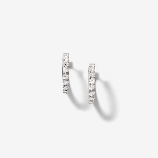 Lab Grown Diamond Hoop Earrings in 10K White Gold (1.00 ct tw)