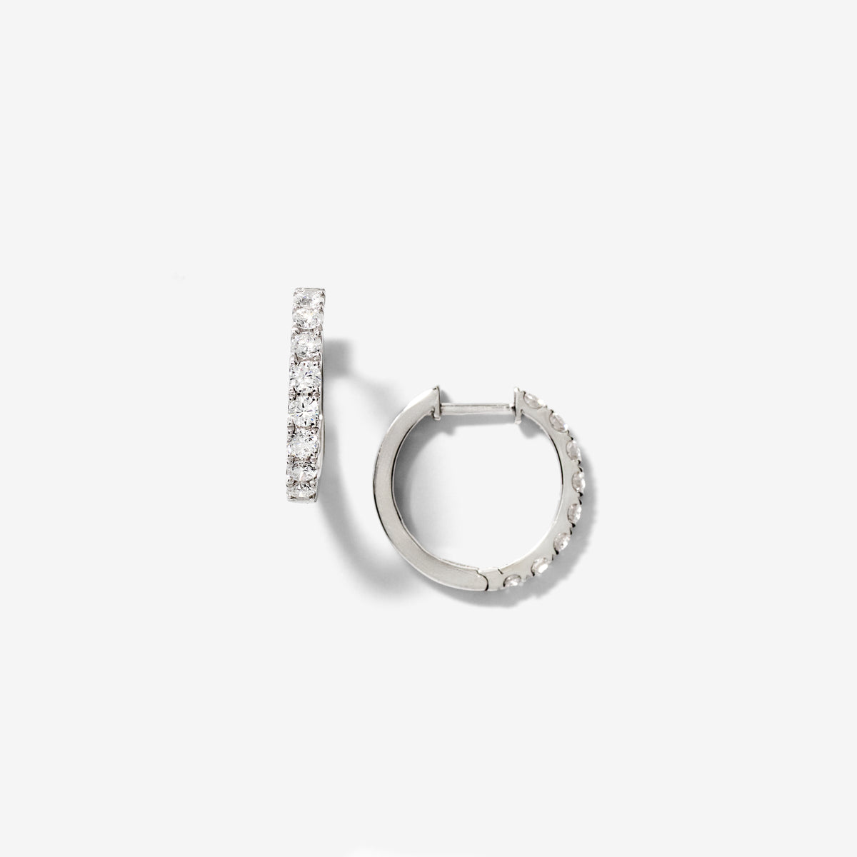 Lab Grown Diamond Hoop Earrings in 10K White Gold (1.00 ct tw)