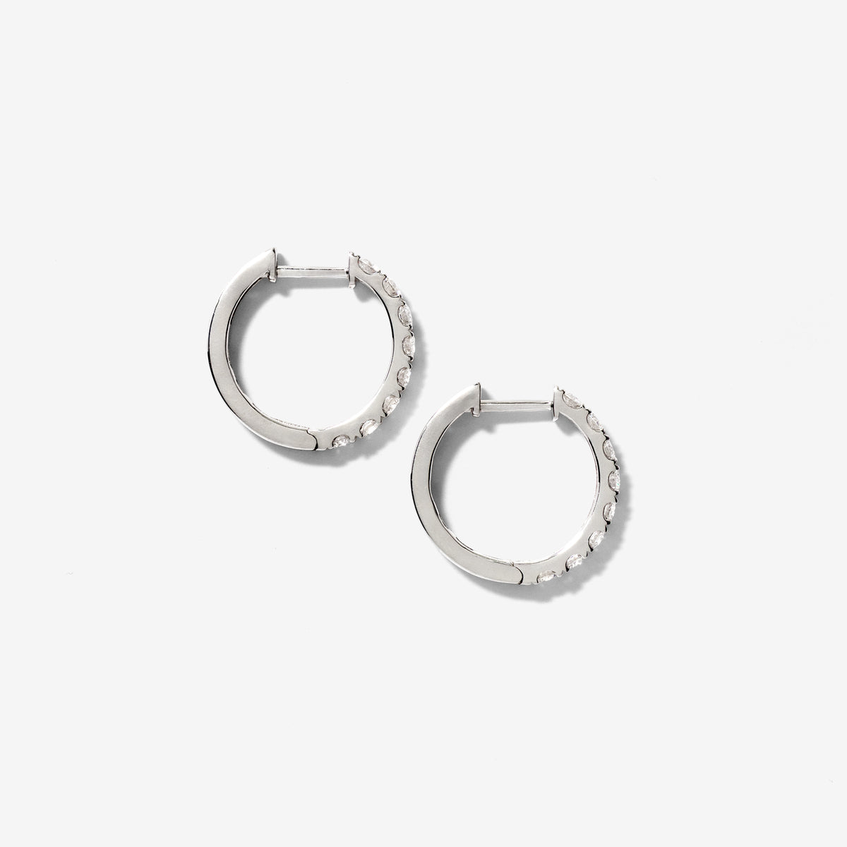 Lab Grown Diamond Hoop Earrings in 10K White Gold (1.00 ct tw)