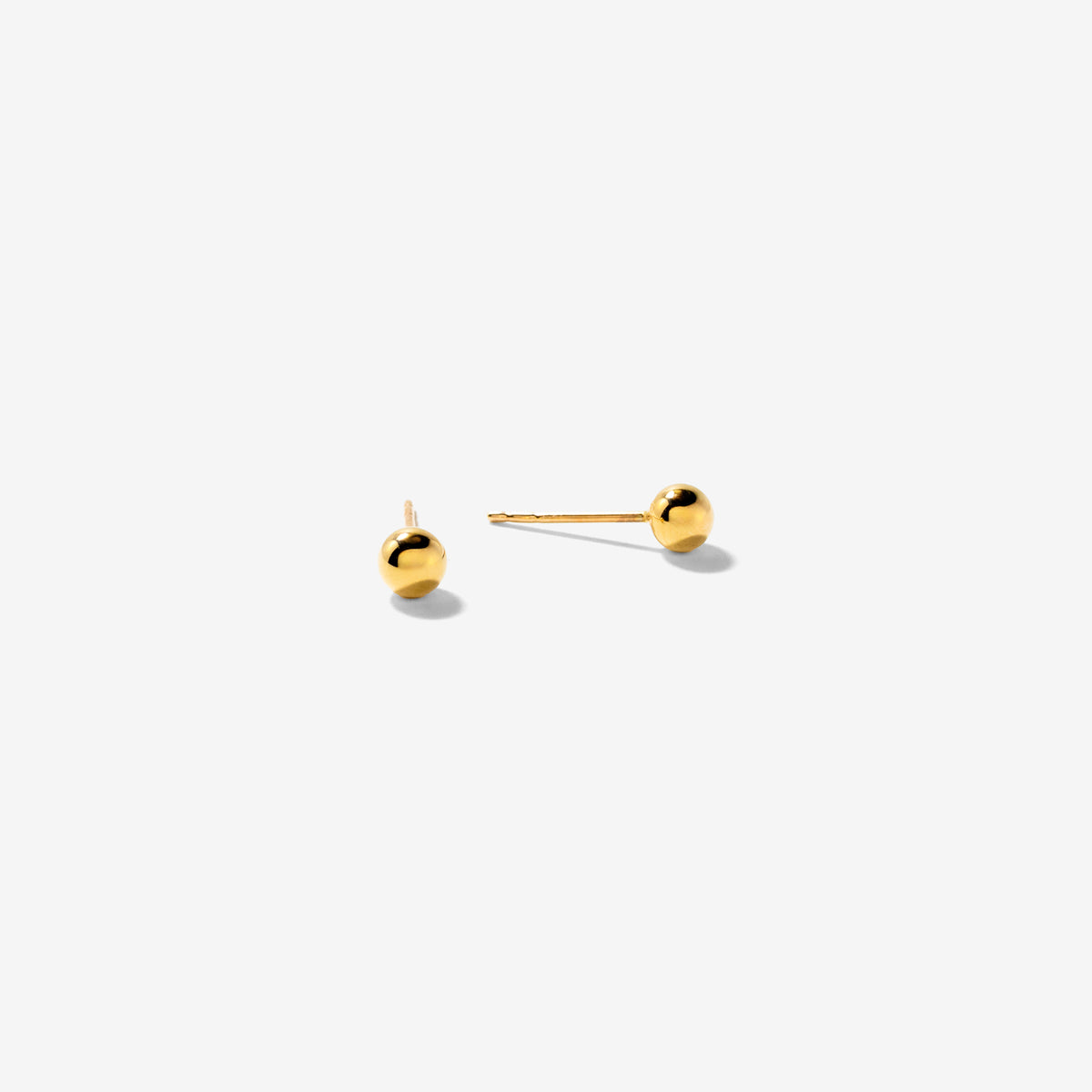 4mm Ball Stud Earrings in 10K Yellow Gold