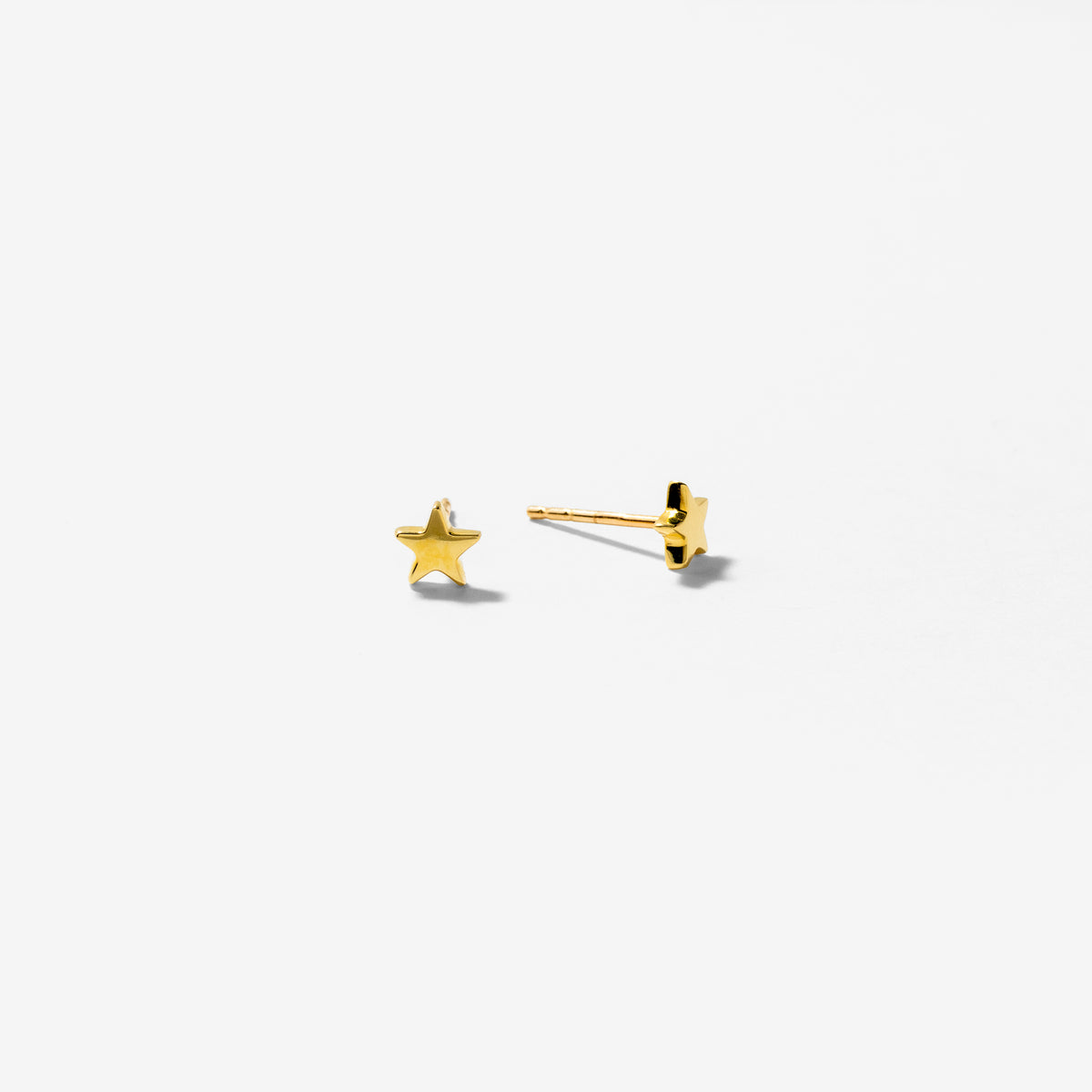 Mini Star Stud Earrings in 10K Yellow Gold