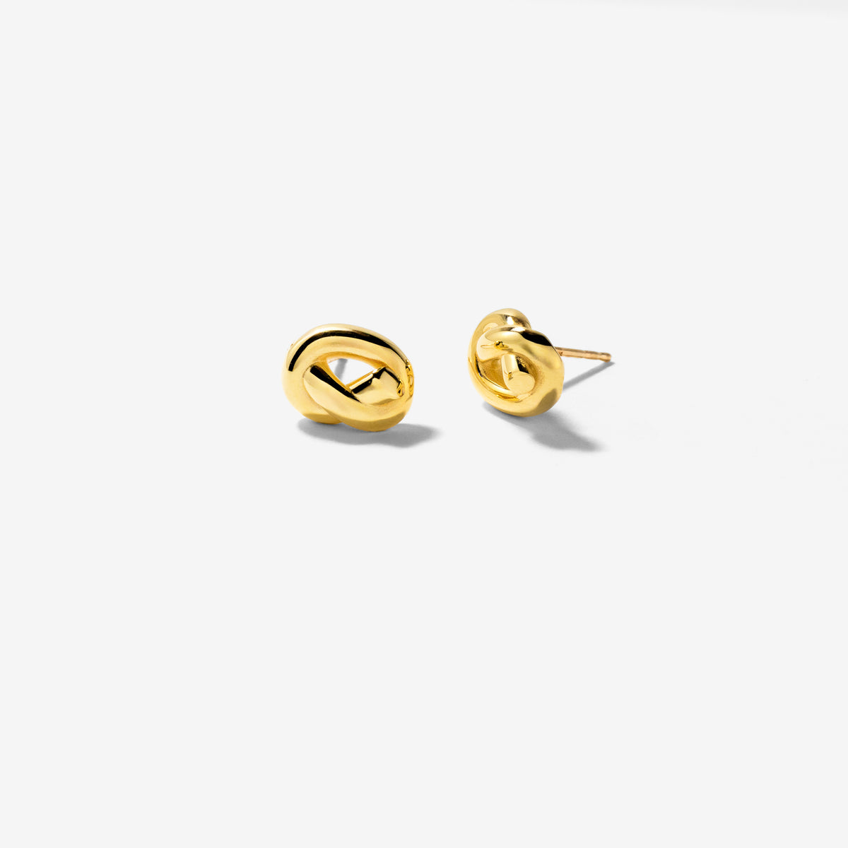 Knot Stud Earrings in 10K Yellow Gold