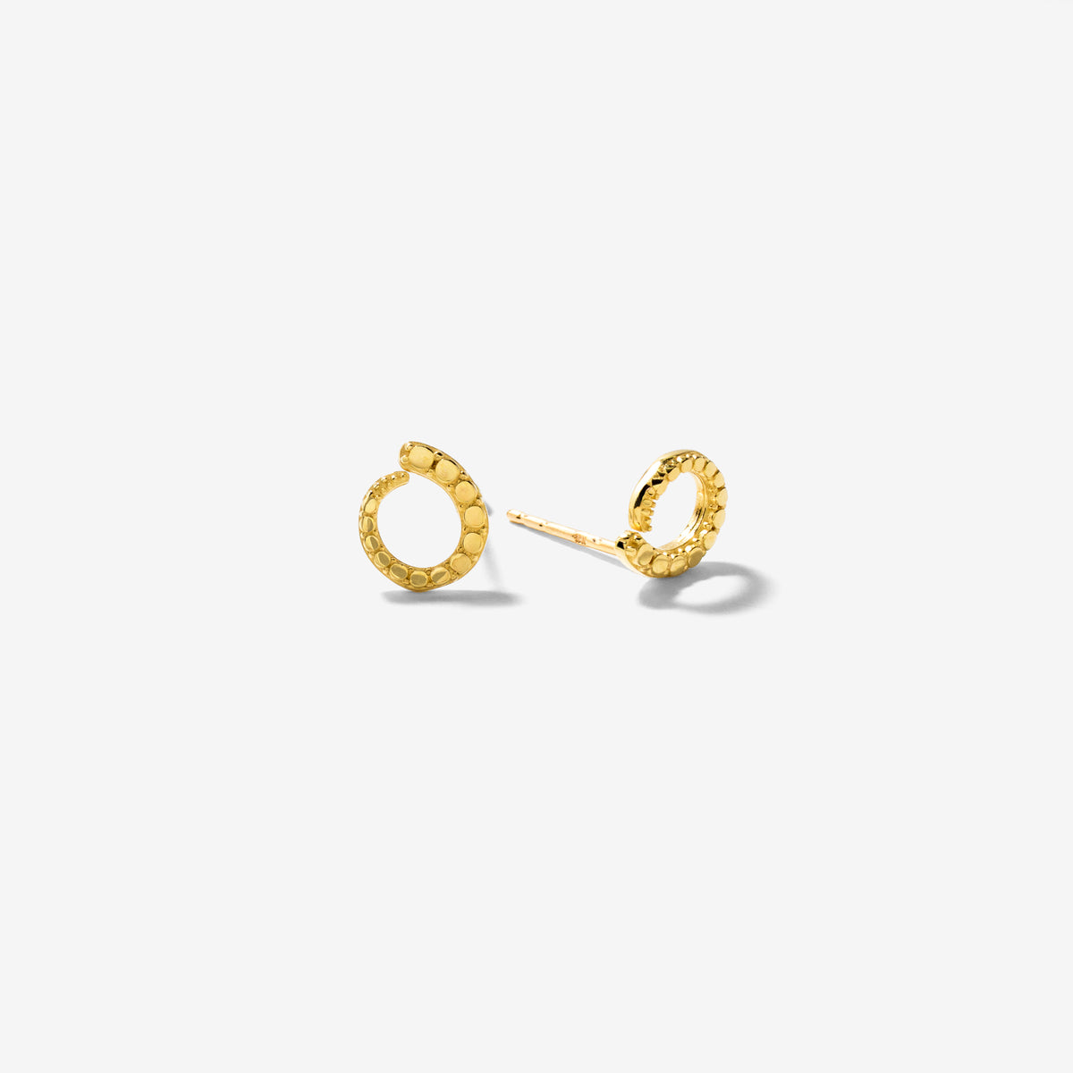 Swirl Stud Earrings in 10K Yellow Gold