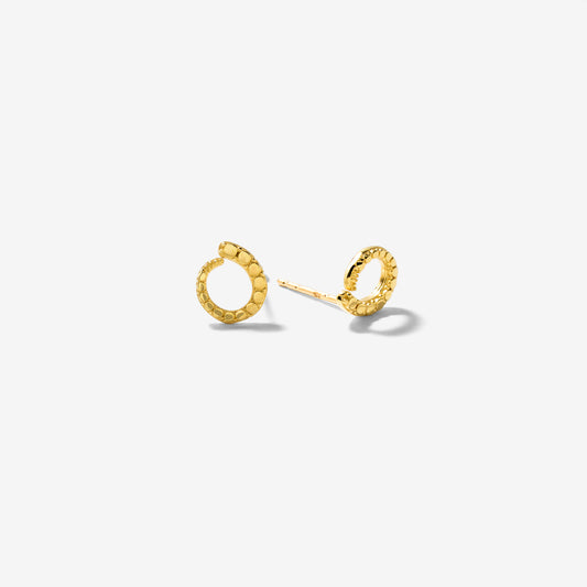 Swirl Stud Earrings in 10K Yellow Gold