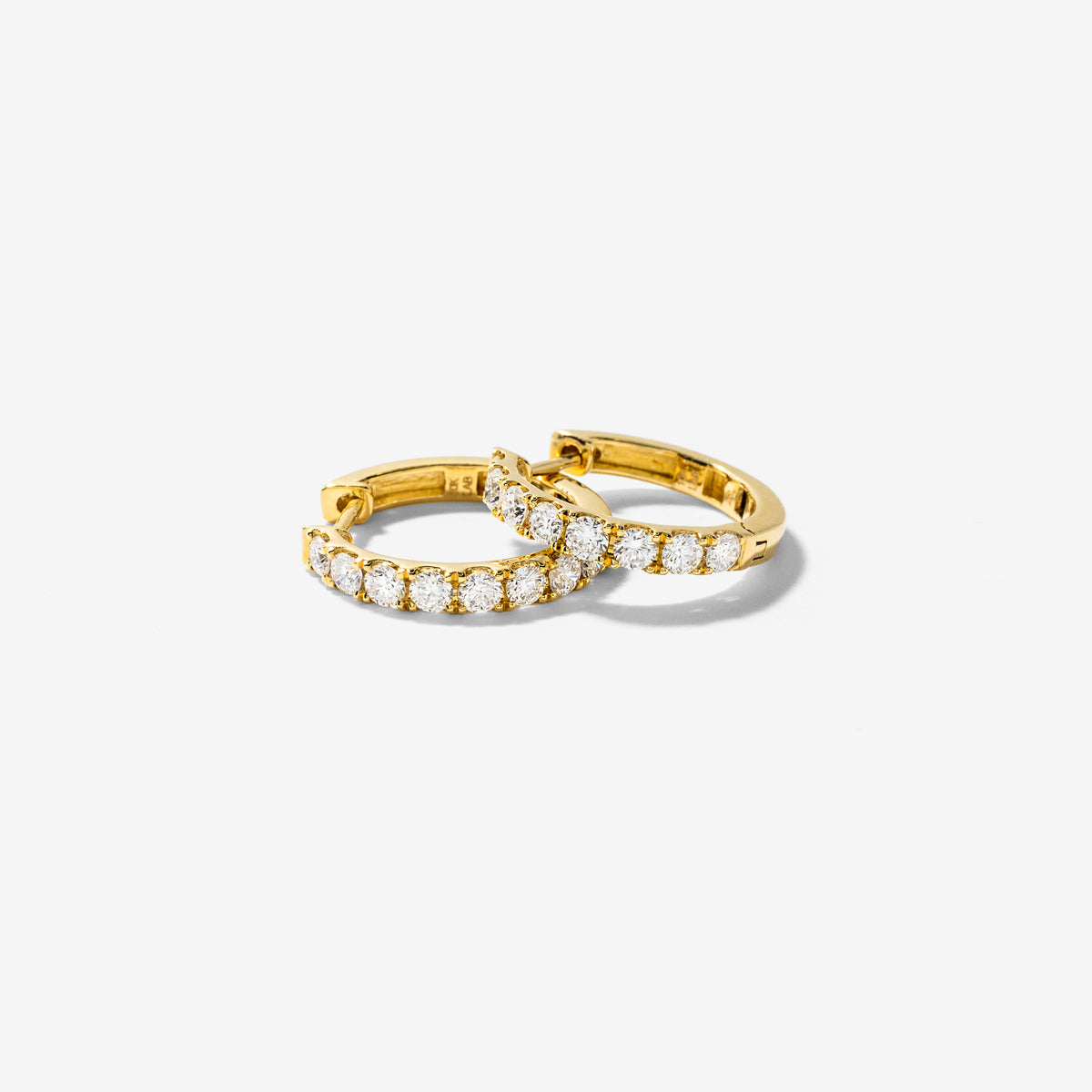 Lab Grown Diamond Hoop Earrings in 10K Yellow Gold (1.00 ct tw)