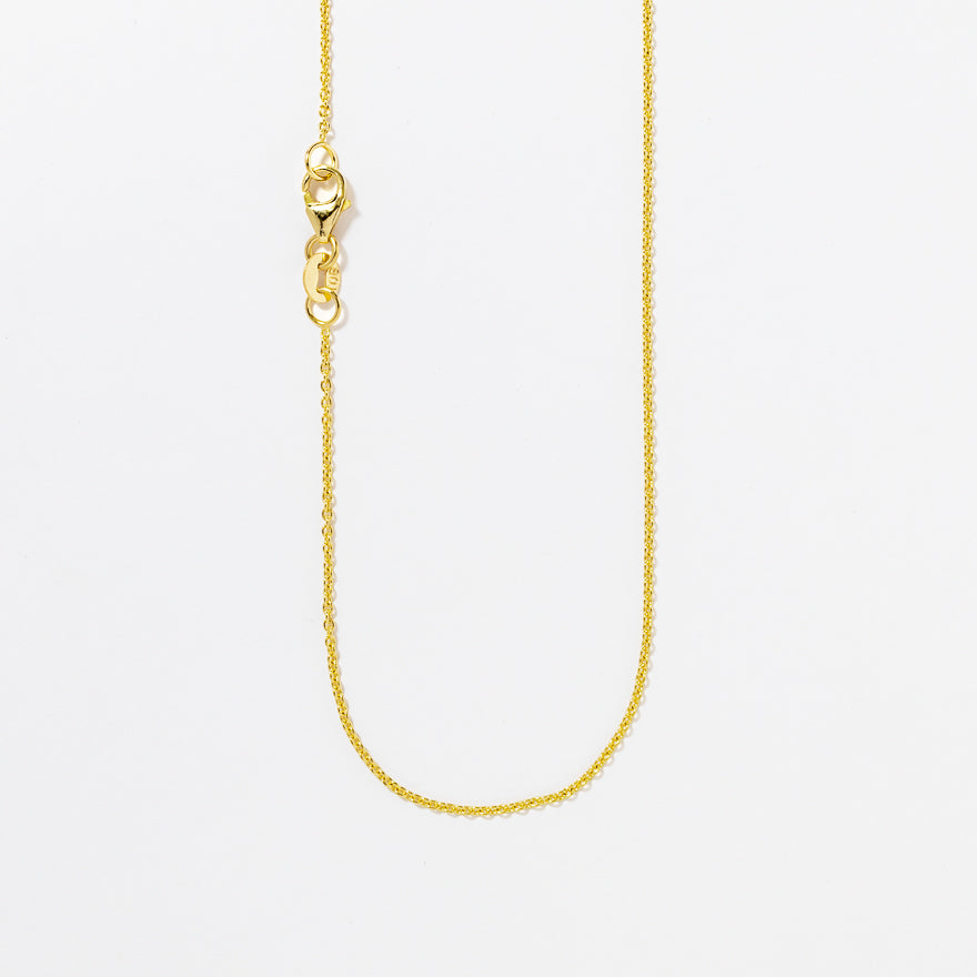 10K Yellow Gold 1mm Rolo Chain (16")