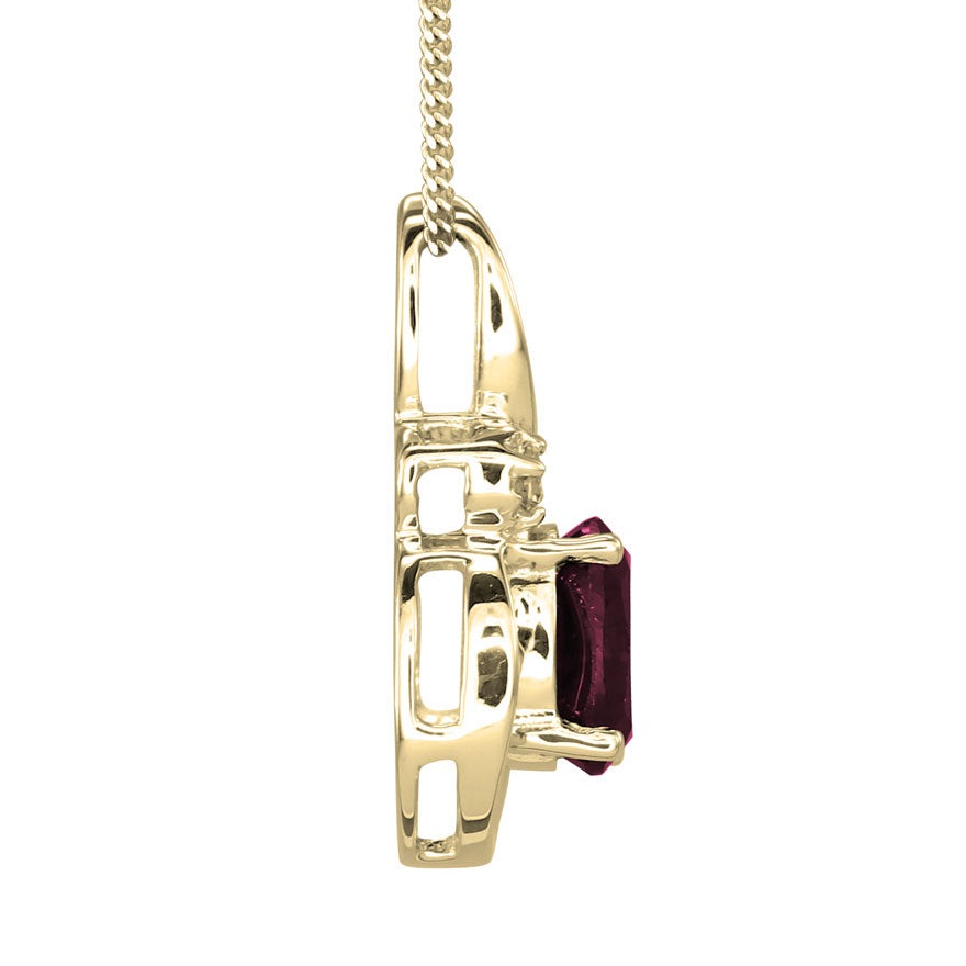 Ruby Necklace in 10K Yellow Gold