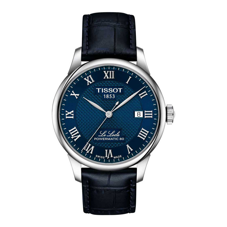 Tissot Le Locle 39mm Blue Dial Blue Strap Watch | T0064071604300