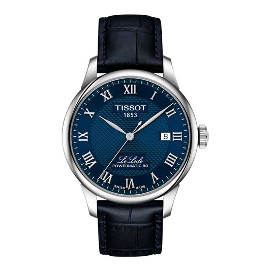 Tissot Le Locle 39mm Blue Dial Blue Strap Watch | T0064071604300