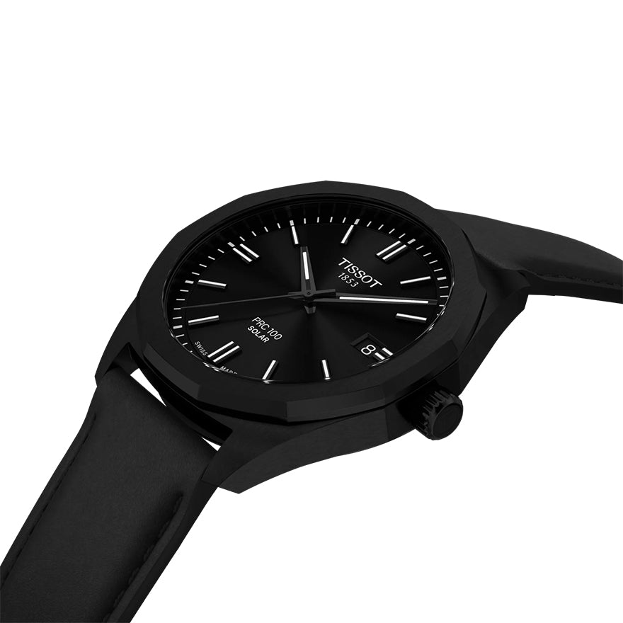 Tissot PRC 100 Solar 39mm Black Dial Watch | T1514223605100 – Ann