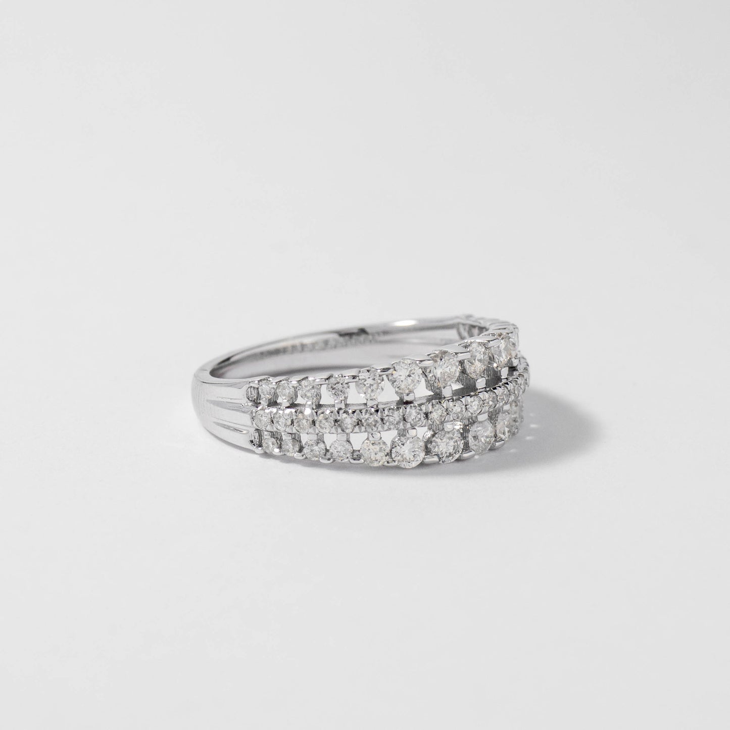 Diamond Cluster Ring in 10K White Gold (0.75 ct tw)